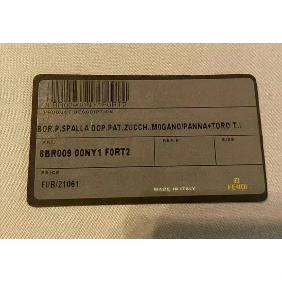 FENDI Zucchino Monogram Double Flap Baguette Shoulder Bag Brown FF Vintage Y2K - Picture 2 of 16